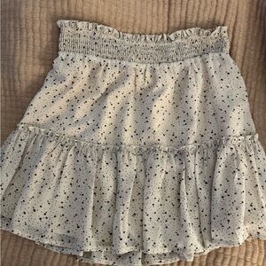 Altard State White and Black Polka Dot Skirt
